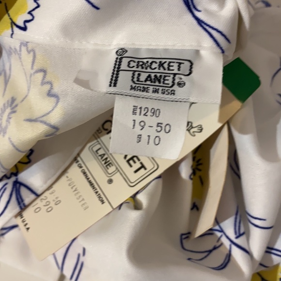 🆕✨VTG✨DEADSTOCK Cricket Lane Blouse, Size L - Picture 5 of 5